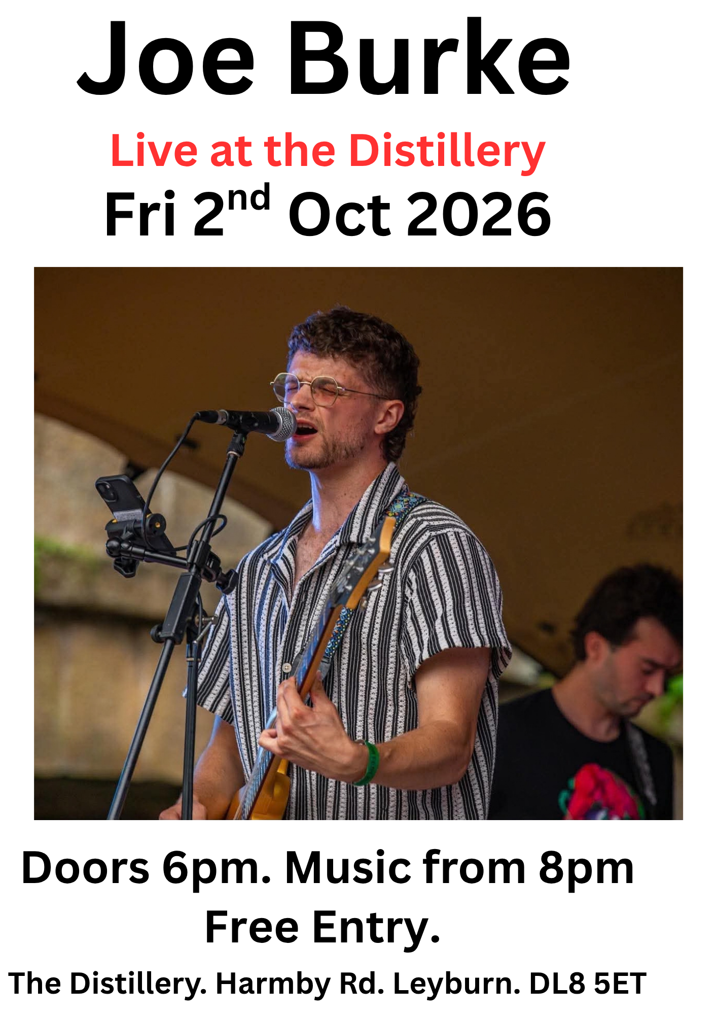 Friday2nd October - Joe Burke Live